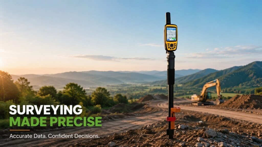 Land Surveyor Using RTK GNSS
