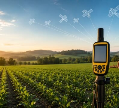 RTK GNSS Device in a Farm Field