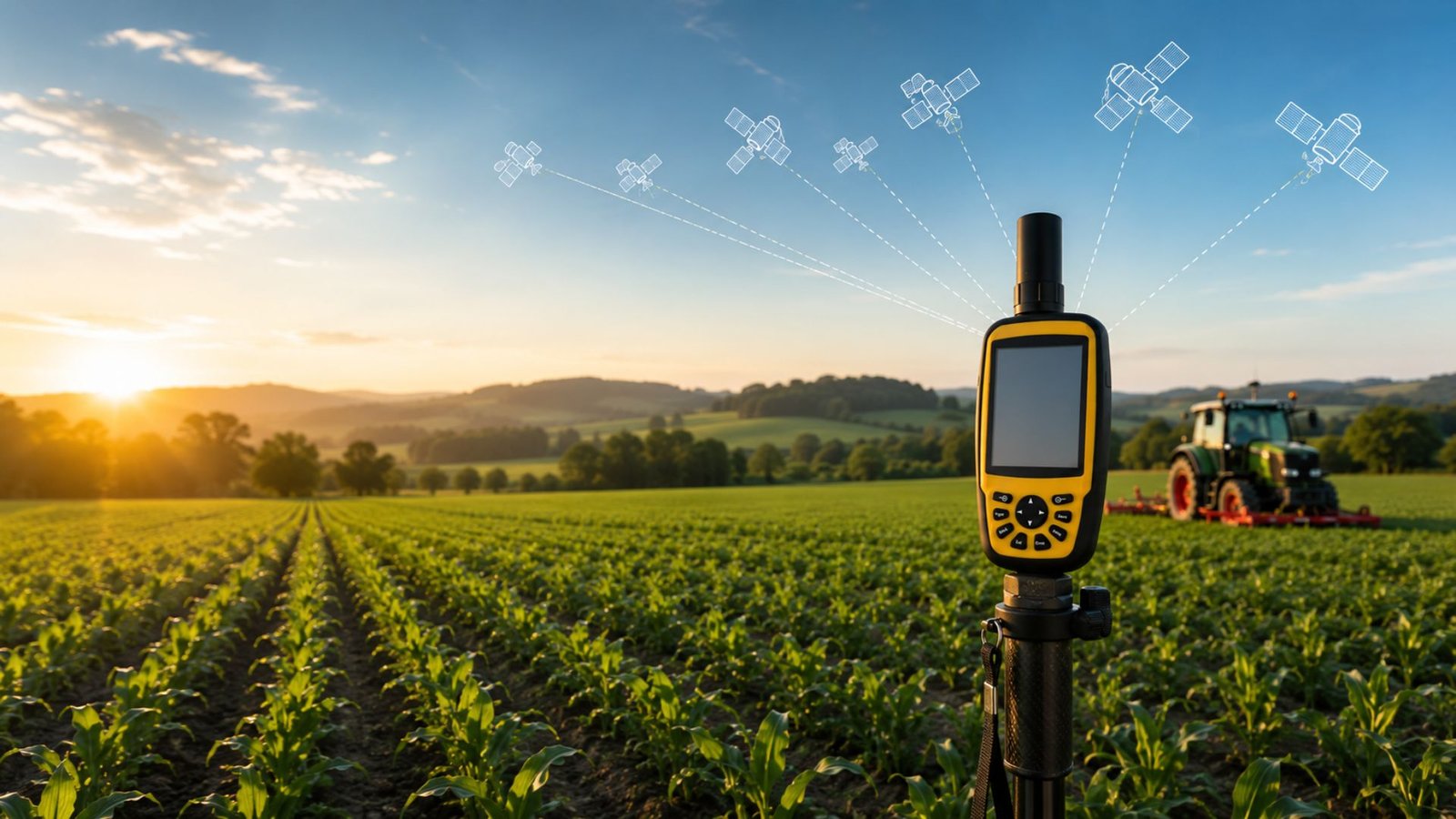 RTK GNSS Device in a Farm Field